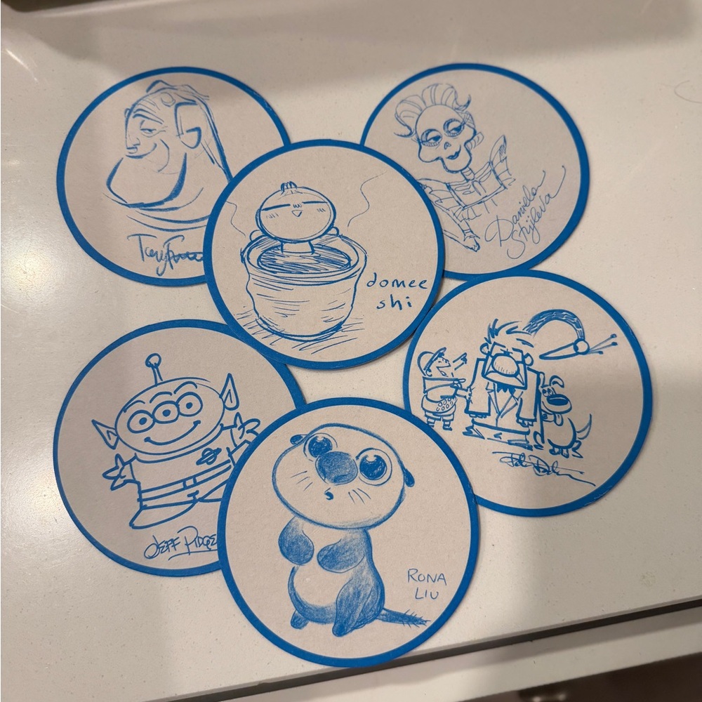 Disneyland Lamplight Lounge set of 6 drink coasters New